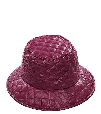 QUILTED FASHION BUCKET HAT