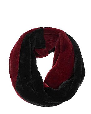 TWO TONE COLOR SOFT COZY INFINITY SCARF