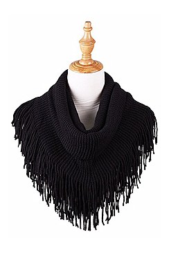 Fashionable Fringe Knit Infinity Scarves FM-AO555