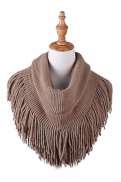 Fashionable Fringe Knit Infinity Scarves FM-AO555