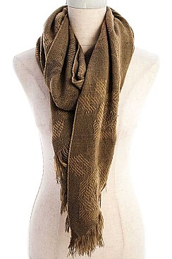 FLORAL EMBOSSED OBLONG SCARF