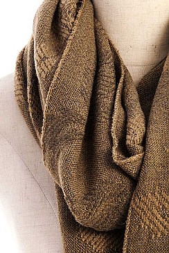 FLORAL EMBOSSED OBLONG SCARF