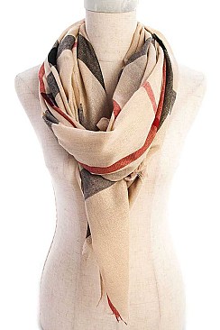 Metallic Mix Check Fashion Scarf