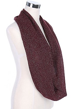 Pack of (12 pieces) GLITTER ACCENT INFINITY SCARVES FM-AS200