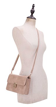 Structured Metal Accent Crossbody / Shoulder bag