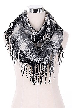 Stylish Plaid Pattern Infinity Scarves