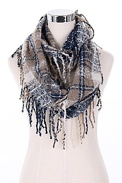 Stylish Plaid Pattern Infinity Scarves