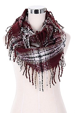Stylish Plaid Pattern Infinity Scarves