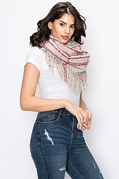 Plaid Pattern Infinity Scarf
