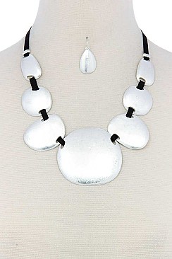 RETRO MULTI PATTERN STATEMENT NECKLACE SET JY-AS6155