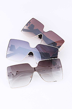 Pack of 12 Oversize Square Fashion Sunglasses Set