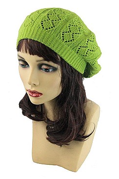 Pack of 12 (pieces) Assorted Beret Beanie Hat FM-AT162