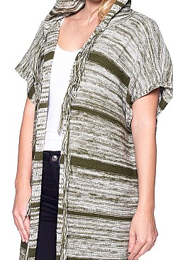 Fashionable Hooded Fringe Vest FM-AV186