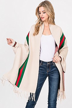 Fancy Poncho with Tassel