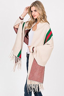 Fancy Poncho with Tassel