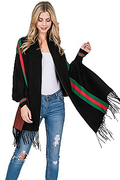 Fancy Poncho with Tassel