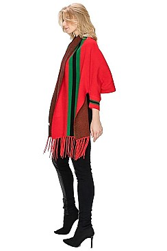 Fancy Poncho with Tassel