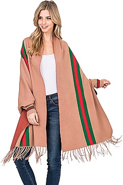 Fancy Poncho with Tassel