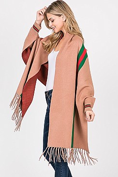 Fancy Poncho with Tassel