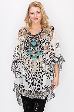 LEOPARD PRINT KIMONO