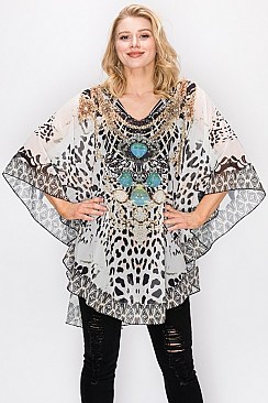 LEOPARD PRINT KIMONO