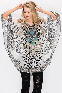 LEOPARD PRINT KIMONO