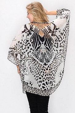 LEOPARD PRINT KIMONO