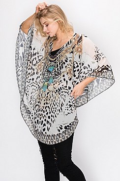 LEOPARD PRINT KIMONO