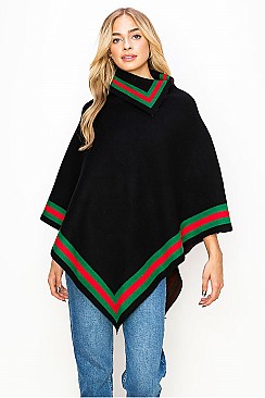 Stylish Striped Poncho