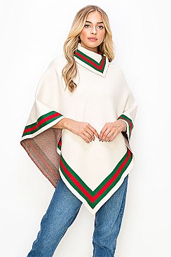 Stylish Striped Poncho