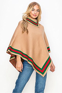 Stylish Striped Poncho