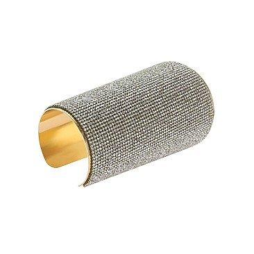 Rhinestone Covered Metal Cuff