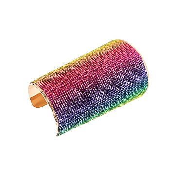 Rhinestone Covered Metal Cuff