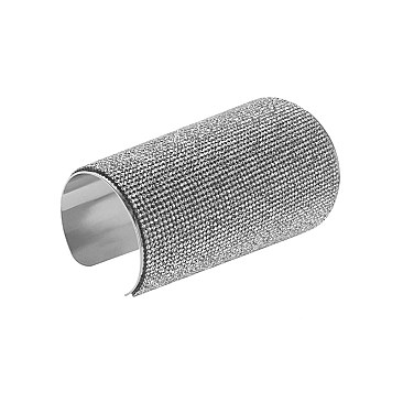 Rhinestone Covered Metal Cuff