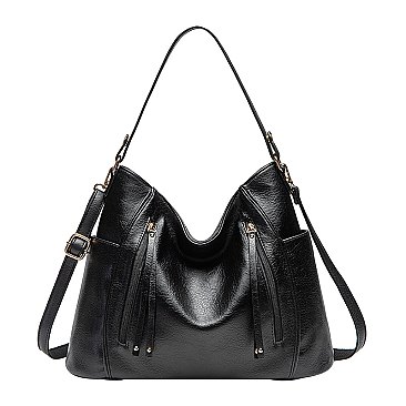 Side Pockets Hobo Shoulder Bag