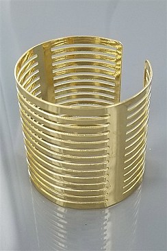 PACK OF 12 STYLISH METALLIC CUFF BANGLE