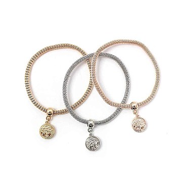 TREE OF LIFE 3 PC STRETCH BRACELET SET