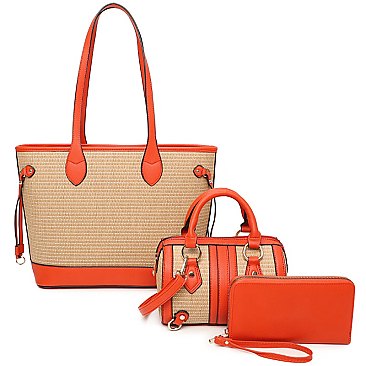 Straw 3-in-1 Shopper Set