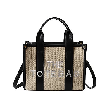 "The Tote Bag " Satchel Crossbody Straw Bag