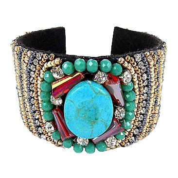 STONE LADEN CUFF BRACELET