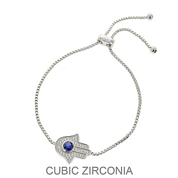PAVE HAMSA CZ SLIDER BRACELET