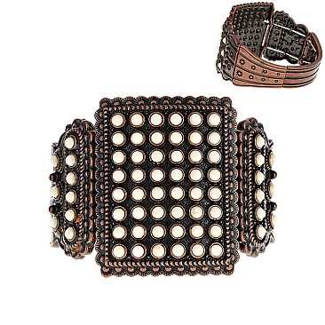 Stylish Western Style Turquoise Stretch Bracelet