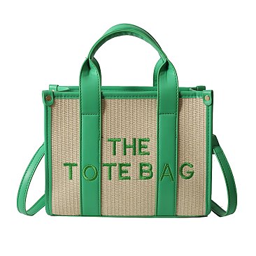 "The Tote Bag " Satchel Crossbody Straw Bag