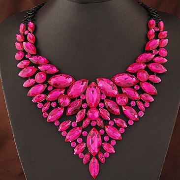 Crystal Rhinestone Bib Style Necklace