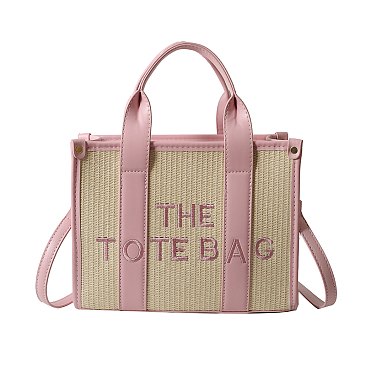 "The Tote Bag " Satchel Crossbody Straw Bag