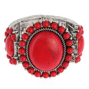 Classic Western Style Stretch Stone Bracelet