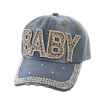 BABY in Stoned Bill on Denim Fashion Cap MEZ772