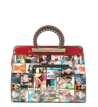 MICHELLE OBAMA METAL HANDLE SATCHEL