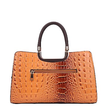 2 In 1 Crocodile Satchel Wallet Set - High Quality