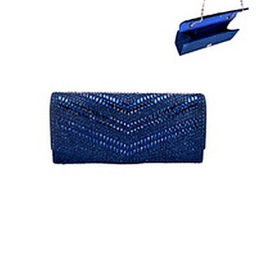 FABRIC STONE STUDDED EVENING BAG
